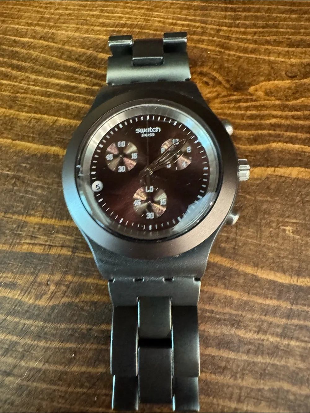 Swatch Men's Irony Diaphane Stainless Steel Chronograph Watch